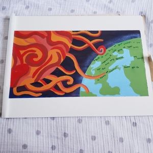 Hand Painted Sun and Earth Psalm 59:16.